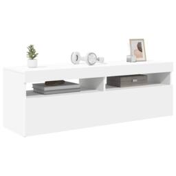 Berkfield Home TV Cabinet with LED Lights White 120x35x40 cm - Size: 120 x 35 x 40 cm - thumbnail 6