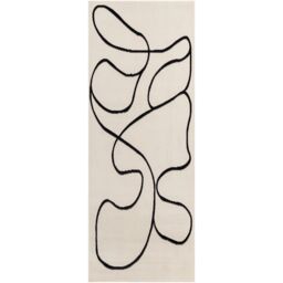 Livabliss Pisa-Modern Off-White Black Living Dining Bedroom Rug in Beige - Size: 200 cm x 275 cm - thumbnail 2