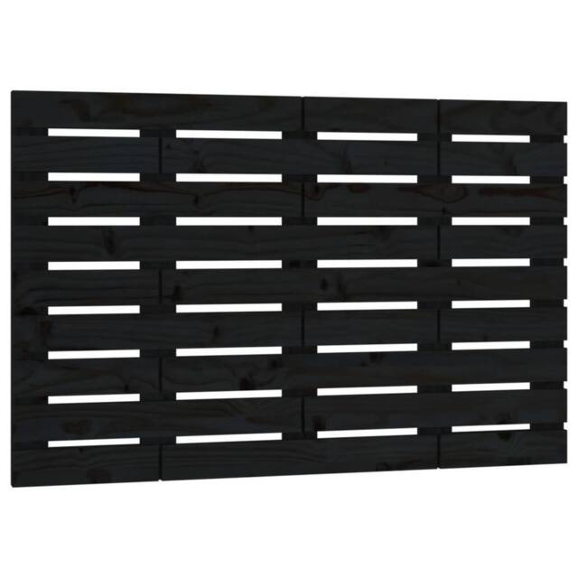 Berkfield Home Wall Headboard Black 96x3x63 cm Solid Wood Pine - Size: 96 x 3 x 63 cm - image 1