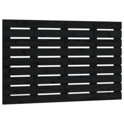 Berkfield Home Wall Headboard Black 96x3x63 cm Solid Wood Pine - Size: 96 x 3 x 63 cm - thumbnail 1