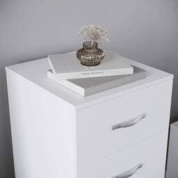 HD Designs Riano 5 Drawer Narrow Chest Storage in White - thumbnail 5