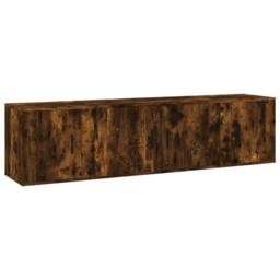 Berkfield Home Classic 3 Piece TV Cabinet Set Smoked Oak Engineered Wood in Brown - thumbnail 3