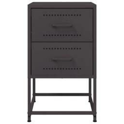 Berkfield Home Bedside Cabinets 2 pcs Black 36x39x60.5 cm Steel - thumbnail 5