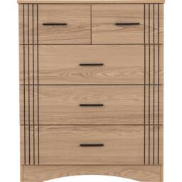 Seconique Tessa 3+2 Drawer Chest - Natural Oak Effect in Light Oak - thumbnail 4