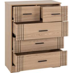 Seconique Tessa 3+2 Drawer Chest - Natural Oak Effect in Light Oak - thumbnail 3
