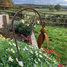 Poppyforge Hanging Snowdrop Garden Art (Pack of 3) - Steel - W6 x H100 cm in Brown - thumbnail 4