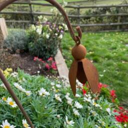Poppyforge Hanging Snowdrop Garden Art (Pack of 3) - Steel - W6 x H100 cm in Brown - thumbnail 5