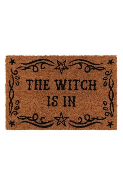 KDMD Natural The Witch Is In Doormat in Brown - Size: 40 cm x 60 cm - image 1