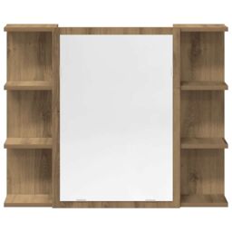 Berkfield Home 3 Piece Bathroom Furniture Set Artisan Oak Engineered Wood in Brown - thumbnail 6