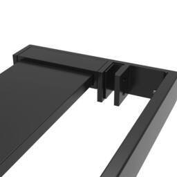 Berkfield Home Shower Shelf for Walk-in Shower Wall Black 90 cm Aluminium - thumbnail 5