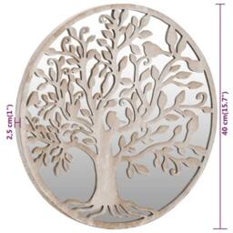 Berkfield Home Decorative Garden Mirror Sand 40x2.5 cm Iron Round for Outdoor Use in Beige - thumbnail 6