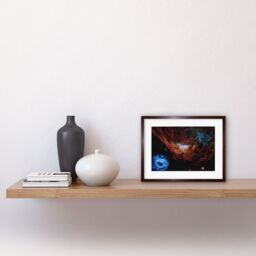 Artery8 Wall Art Print Hubble Space Astronomy Cosmic Reef Red & Blue Nebula Cosmic Starbirth Interstellar Gas Satellite Galaxy Artwork Framed 9X7 - thumbnail 2