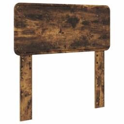 Berkfield Home Bed Frame with Headboard Smoked Oak 75 x 190 cm Solid Pine Wood in Brown - thumbnail 6