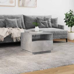 Berkfield Home Modern Coffee Table with LED Lights Concrete Grey 50x49x40 cm - Size: 50 x 49 x 40 cm - thumbnail 4