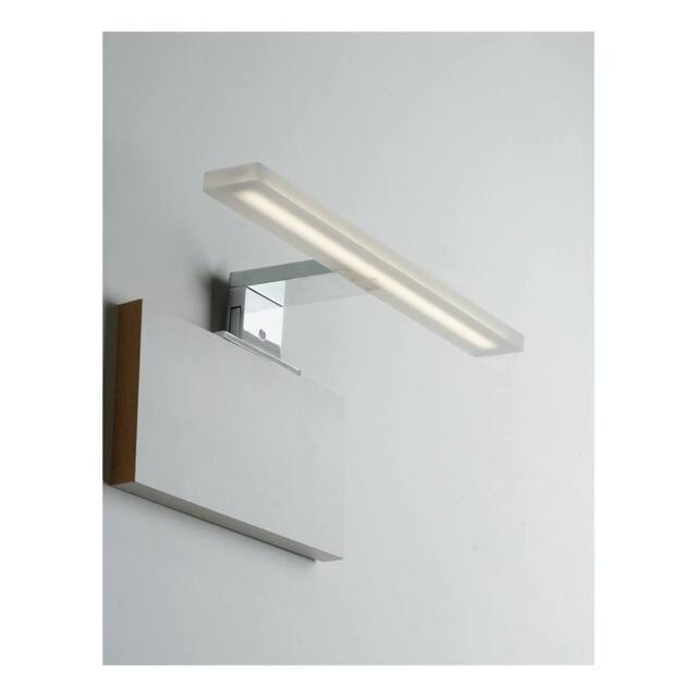 Netlighting Fan Bathroom LED Above Mirror Wall Lamp Chrome IP44 4000K in Silver