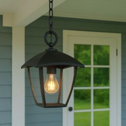 CGC Lighting Violet Outdoor Chain Hanging Lantern Light in Black - thumbnail 9