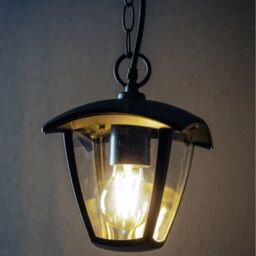 CGC Lighting Violet Outdoor Chain Hanging Lantern Light in Black - thumbnail 3