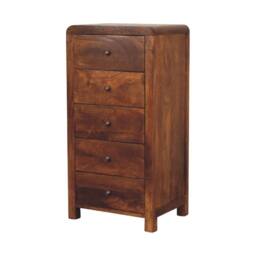 Wyld Haus Tropea Mango Wood Tallboy Storage Cabinet in Brown - thumbnail 3