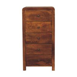 Wyld Haus Tropea Mango Wood Tallboy Storage Cabinet in Brown - thumbnail 2