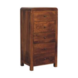 Wyld Haus Tropea Mango Wood Tallboy Storage Cabinet in Brown - thumbnail 4