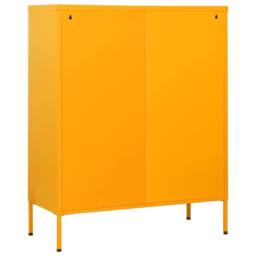 Berkfield Home Chest of Drawers Mustard Yellow 80x35x101.5 cm Steel - thumbnail 5