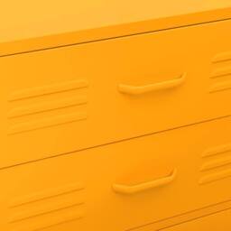 Berkfield Home Chest of Drawers Mustard Yellow 80x35x101.5 cm Steel - thumbnail 9