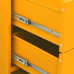 Berkfield Home Chest of Drawers Mustard Yellow 80x35x101.5 cm Steel - thumbnail 8
