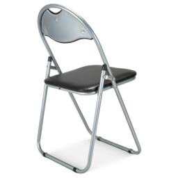 Bravich LTD Candy Faux Leather Folding Chair Padded Foldable Dining Chair in Black - Size: 2 Pack - thumbnail 2