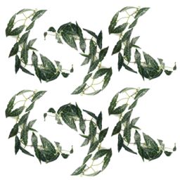 6 x 110cm Artificial Hanging Trailing Dark Green Leaf Plant - thumbnail 1