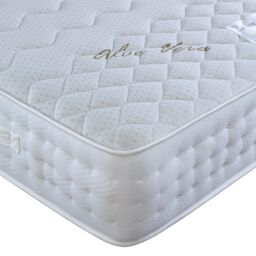 Bedmaster Aloe Vera Pocket Sprung Memory Foam Mattress in White - Size: Small Double - thumbnail 1