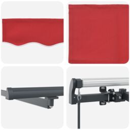 Berkfield Home Manual Retractable Awning with LED Red 400x300 cm - thumbnail 8