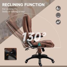 STILVORA Massage Recliner Chair with Heating & 6 Massage Points in Brown - thumbnail 6