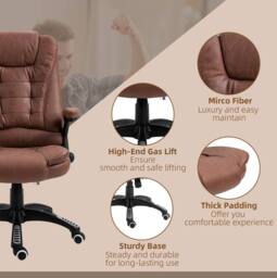 STILVORA Massage Recliner Chair with Heating & 6 Massage Points in Brown - thumbnail 5