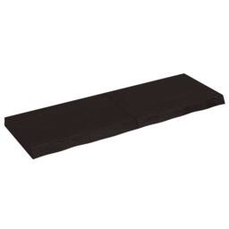 Berkfield Home Wall Shelf Dark Grey 120x40x(2-6) cm Treated Solid Wood Oak - thumbnail 2