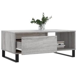 Berkfield Home Coffee Table Grey Sonoma 90x50x36.5 cm Engineered Wood - thumbnail 4