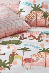 Furn Nalani Global Reversible Duvet Cover Set in Light Sand - Size: Super King - thumbnail 3