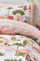 Furn Nalani Global Reversible Duvet Cover Set in Light Sand - Size: Super King - thumbnail 2