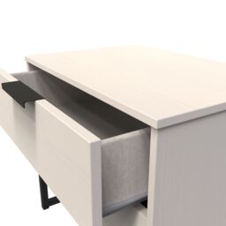 Ready Assembled 2 U Fuji 2 Drawer Side Table (Ready Assembled) in Stone - thumbnail 6