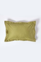 Homescapes Egyptian Cotton Oxford Pillowcase 1000 TC in Olive