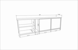 Decorotika Primrose TV Stand TV Unit for TV's up to 72 inch in Gold - thumbnail 6