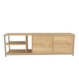 Decorotika Primrose TV Stand TV Unit for TV's up to 72 inch in Gold - thumbnail 4