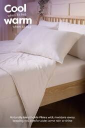 Slumberdown Single Wonderful Wool Medium Support Back Side Sleeper Pillow in White - thumbnail 4