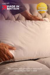 Slumberdown Single Wonderful Wool Medium Support Back Side Sleeper Pillow in White - thumbnail 2