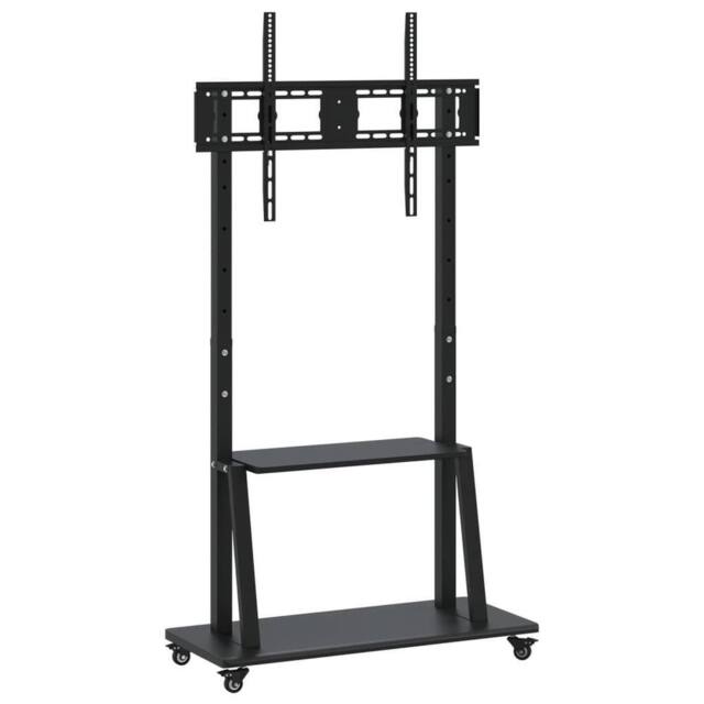 Berkfield Home TV Stand on Wheels 32-90 Inch Screen Max VESA 800x600 mm 100kg in Black - image 1