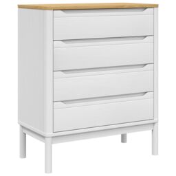 Berkfield Home Chest of Drawers FLORO White Solid Wood Pine - thumbnail 2