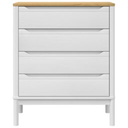Berkfield Home Chest of Drawers FLORO White Solid Wood Pine - thumbnail 5