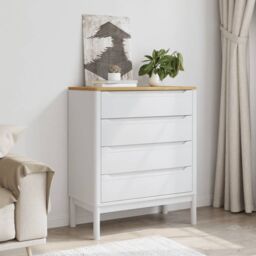 Berkfield Home Chest of Drawers FLORO White Solid Wood Pine - thumbnail 3