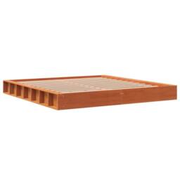 Berkfield Home Bed Frame without Mattress Wax Brown 200x200 cm Solid Wood Pine - thumbnail 3