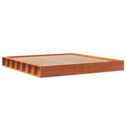 Berkfield Home Bed Frame without Mattress Wax Brown 200x200 cm Solid Wood Pine - thumbnail 6