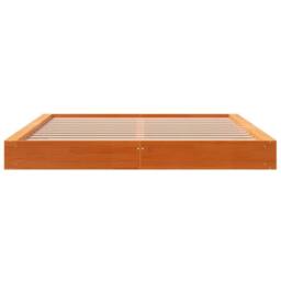 Berkfield Home Bed Frame without Mattress Wax Brown 200x200 cm Solid Wood Pine - thumbnail 4
